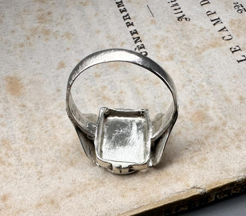 Antique Spanish Religious Ring, Prayer Ring, US Size 8 3/4 image 12