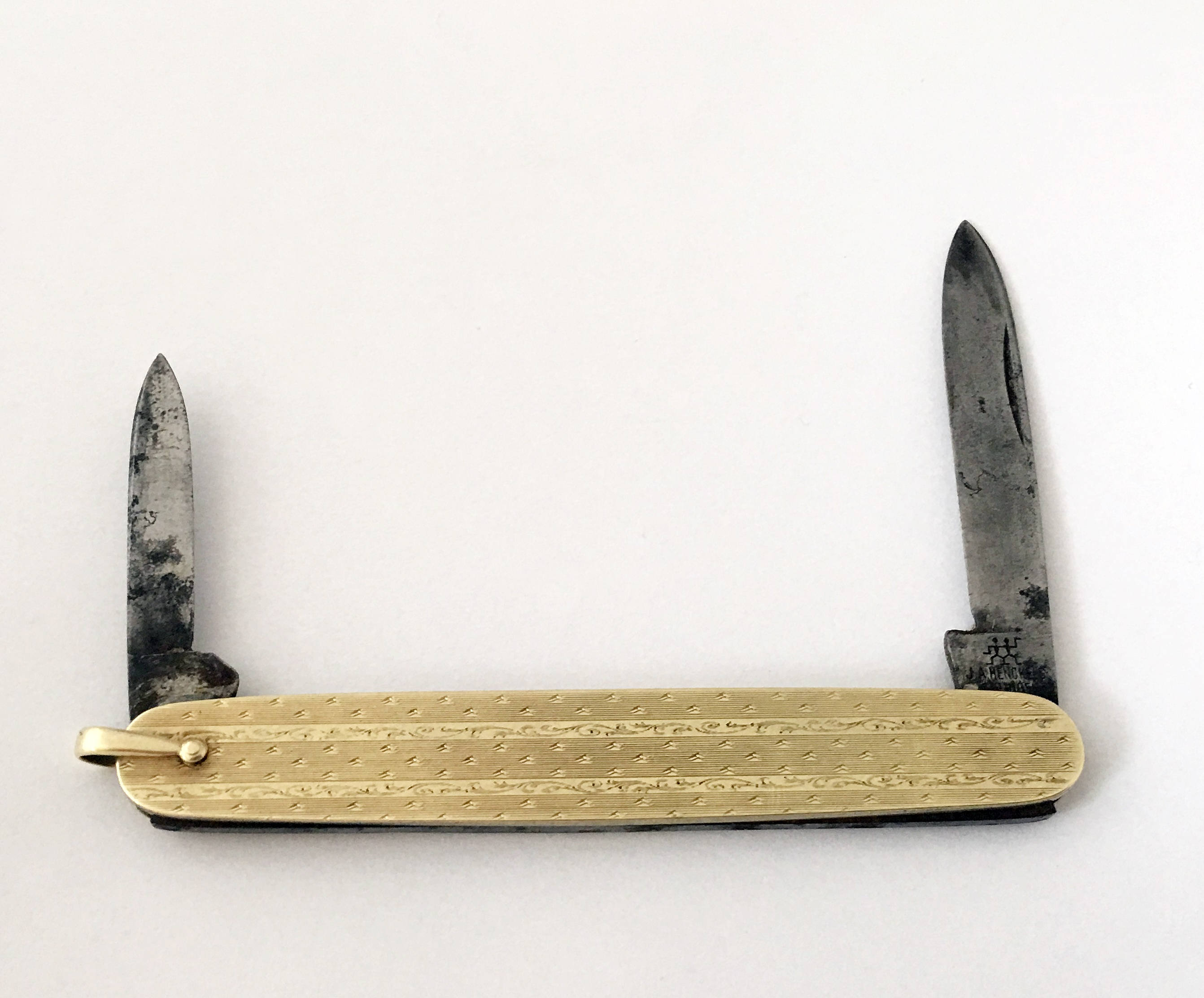 Vintage Pocket Knife J.A. Henckels Solingen Antique 14ct Gold Etsy
