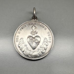 Antique French Religious Medal Vachette, Sacred Heart Medal