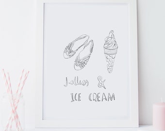 Jellies and Ice Cream, Instant Download, Printable Wall Art