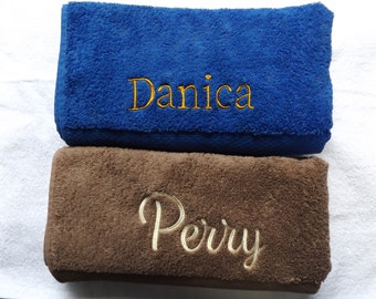 Personalised EMBROIDERED EGYPTIAN TOWELS / Stunning choice of colors / various sizes