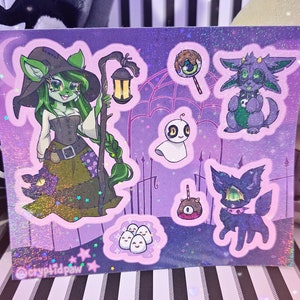 Neopets Haunted Woods Sticker Sheet