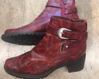 donald pliner red boots