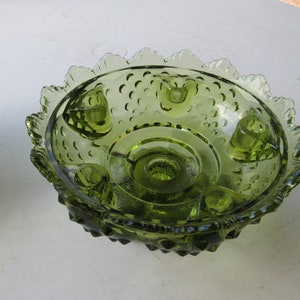 Vintage Green Fenton Hobnail Centerpiece Candle Dish - Etsy