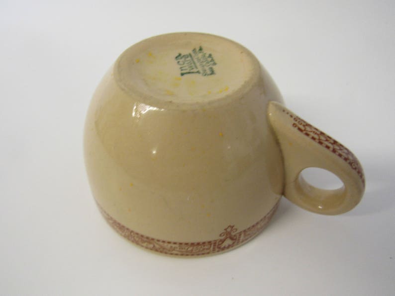 Wallace China Beige and Brown Incaware Heavy Coffee Mug 1940s Etsy