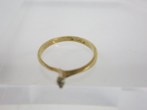 Solid 10k Gold and Diamond Ring 6 - image 3