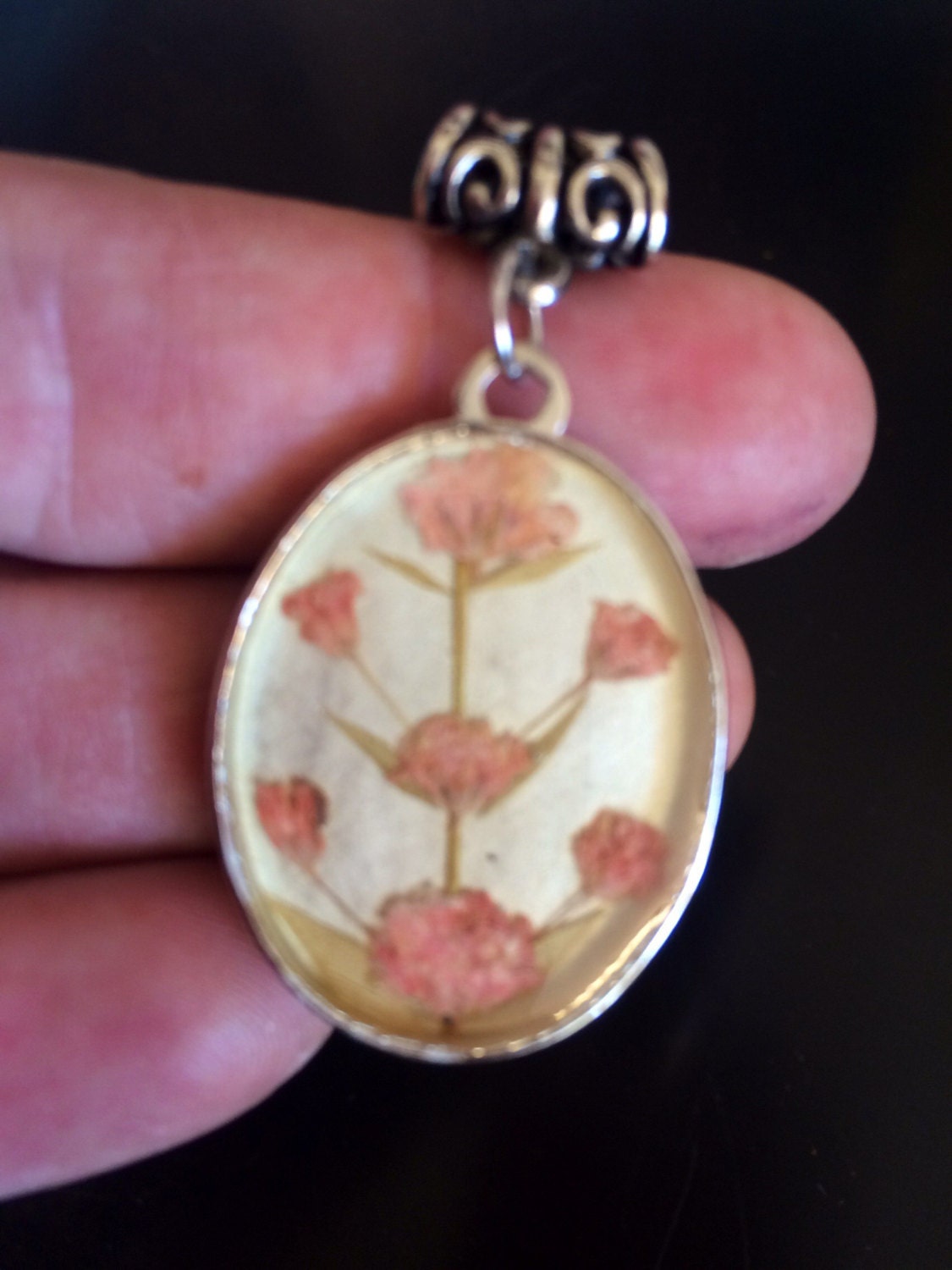 Pendentif Floral En Argent Sterling 925 - Pièce Rare Du XXe Siècle, Bel état - Bijou Vintage Et élégant