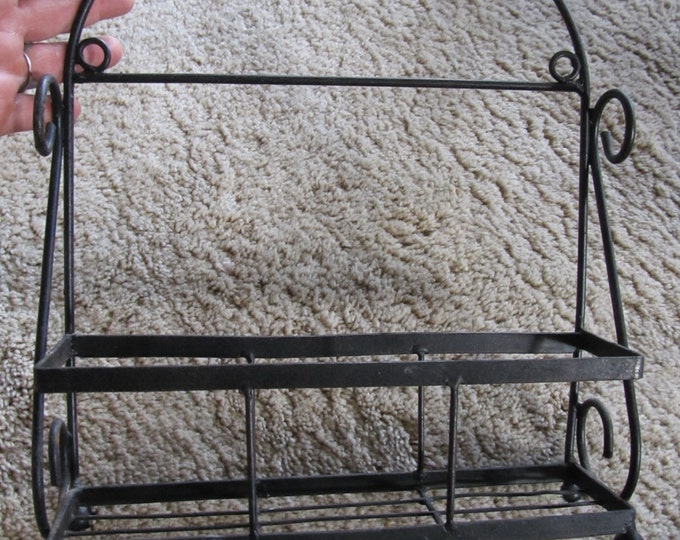 Heavy Duty Vintage Black Metal Spice Rack or Shelf Etsy