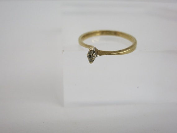 Solid 10k Gold and Diamond Ring 6 - image 5