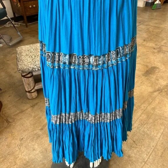 Blue Full Broom Skirt M-L - image 1