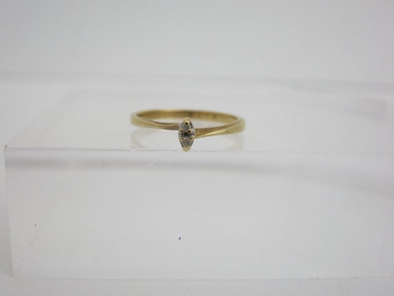 Solid 10k Gold and Diamond Ring 6 - image 2