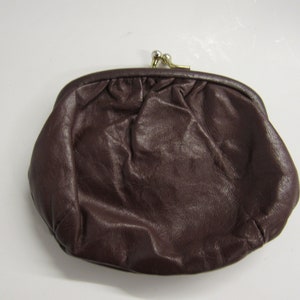 Cartera de cambio de cuero burdeos