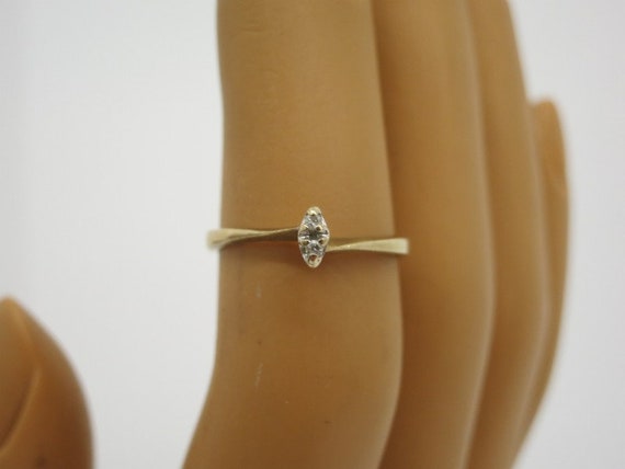 Solid 10k Gold and Diamond Ring 6 - image 1