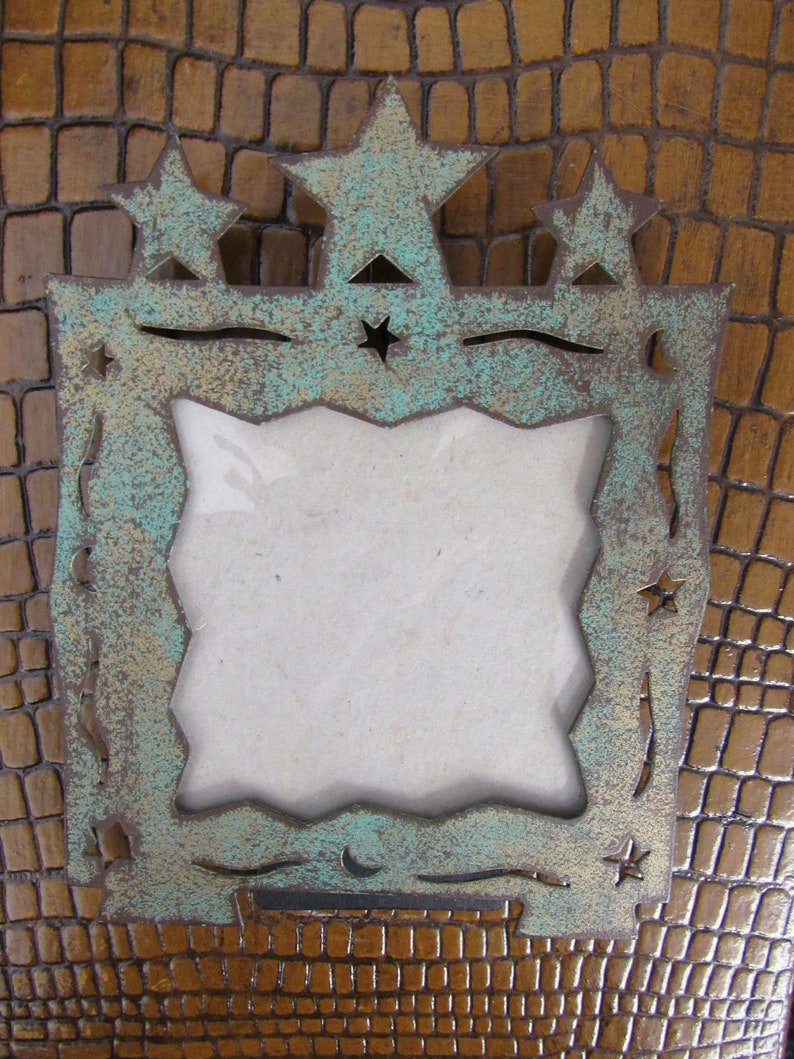 Vintage Cast Iron Star Picture Frame