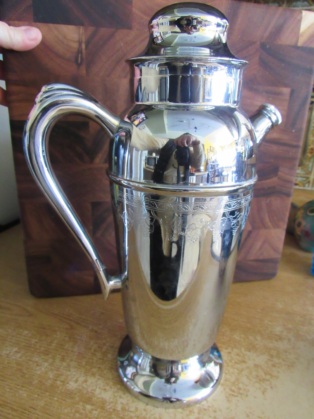 Silver Metal Vintage Water Decanter Etsy