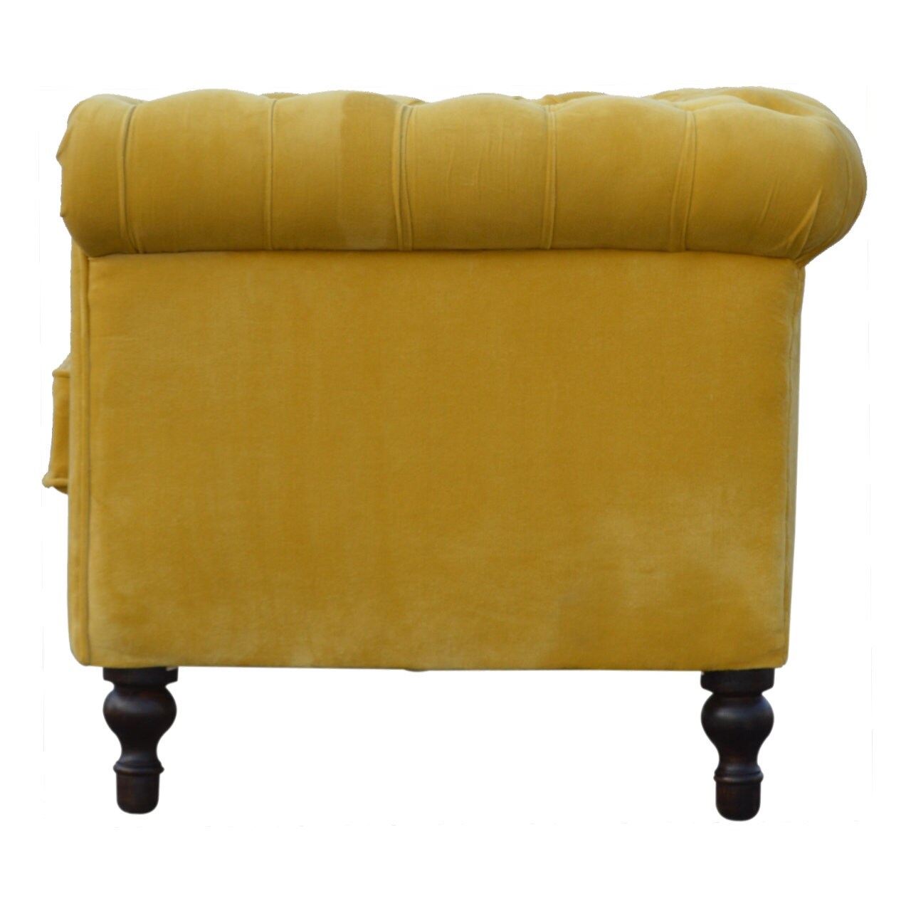 Mustard velvet chesterfield sofa. Two seater velvet buttoned Etsy