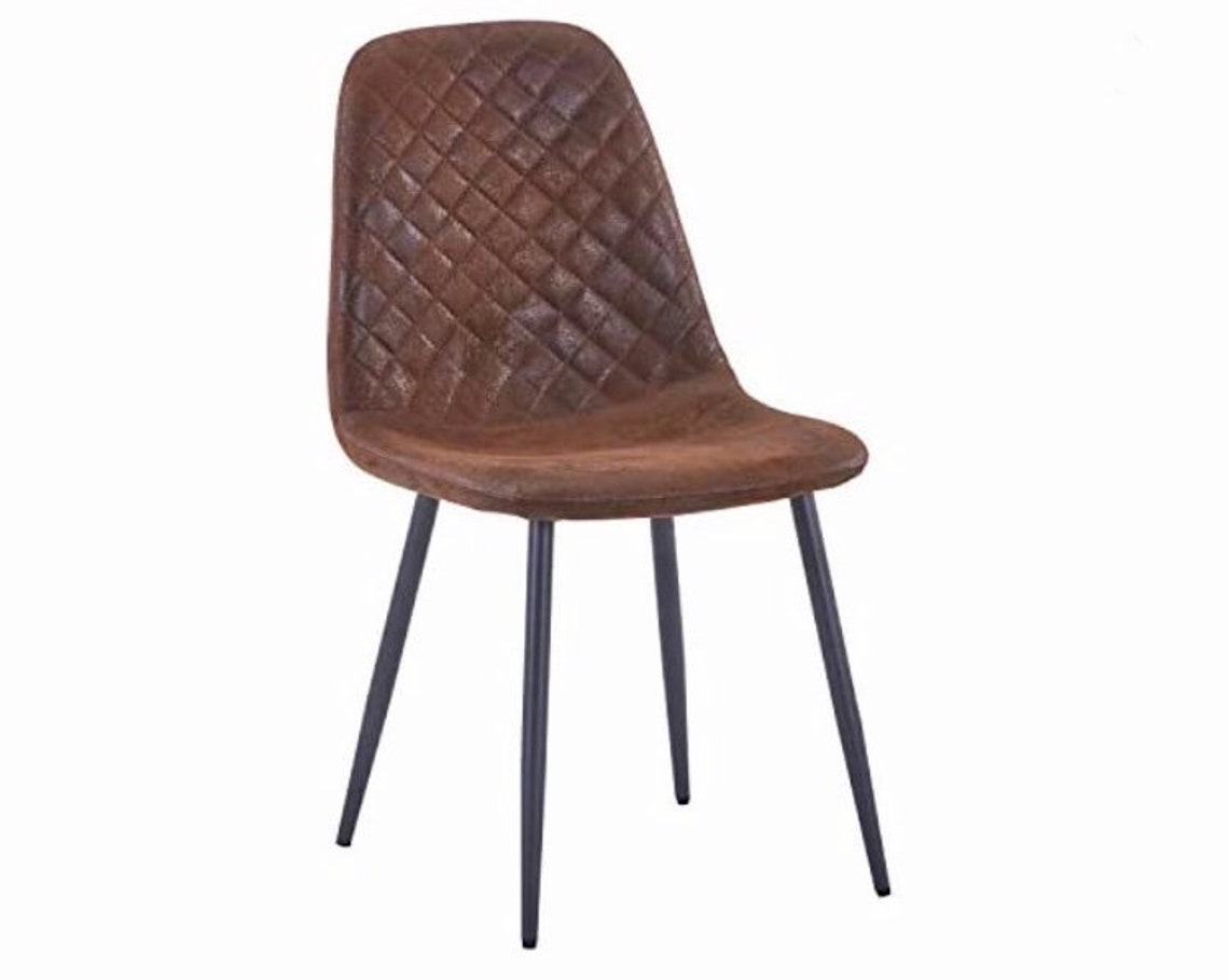 Set of Six Suede Grey Chairs. Suede Dining Chairs Upholstered Etsy UK