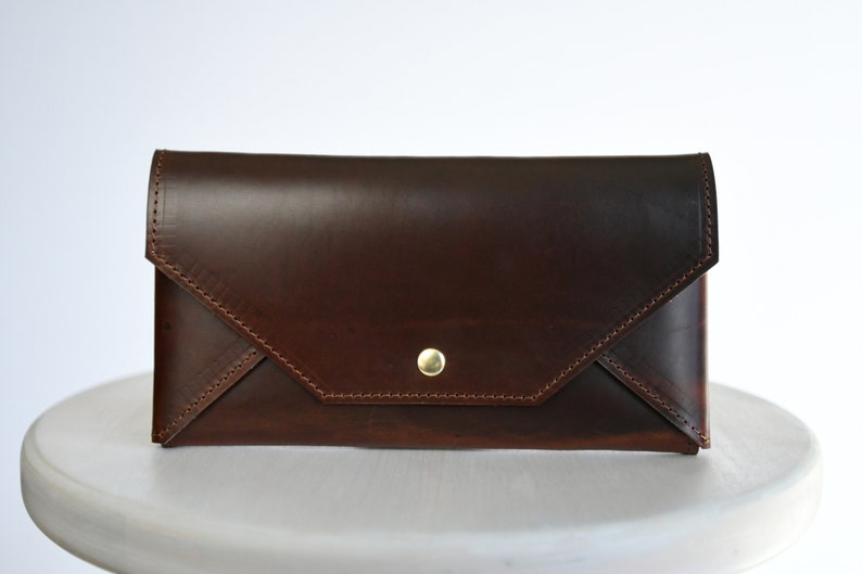 The Envelope Clutch Wallet Oxblood Leather - Etsy