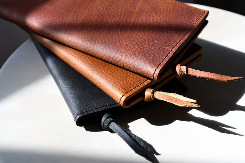 Cartera de cuero para teléfono con bolsillo para teléfono y bolsillo con cremallera imagen 6