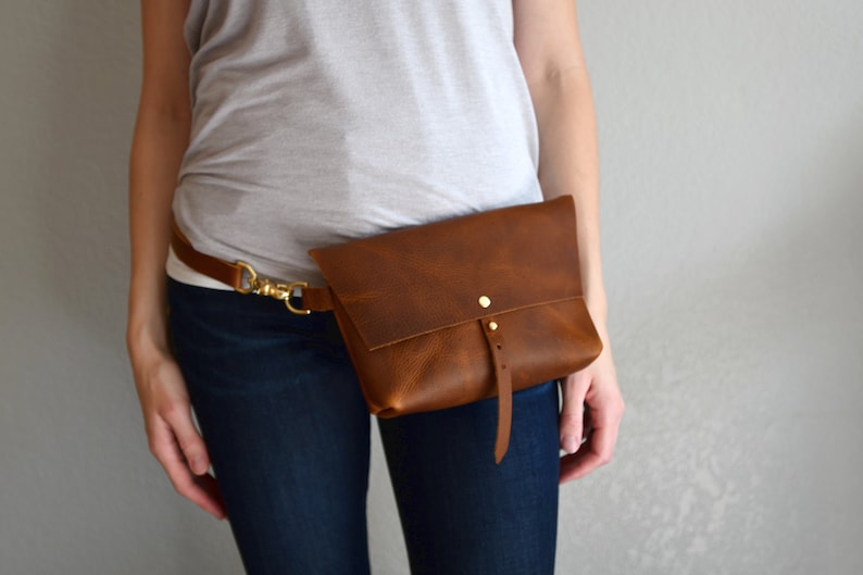 The Extra Large Bogotá Hip Bag, Fanny Pack in Wild Honey Kodiak Leather image 1