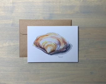 Greeting Card - 5" x 7" Print of Hand Painted Original Art, "Seashell Memories"