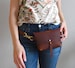 The Bogotá - Hip Bag, Belt Bag in Rustic Red Kodiak Leather 