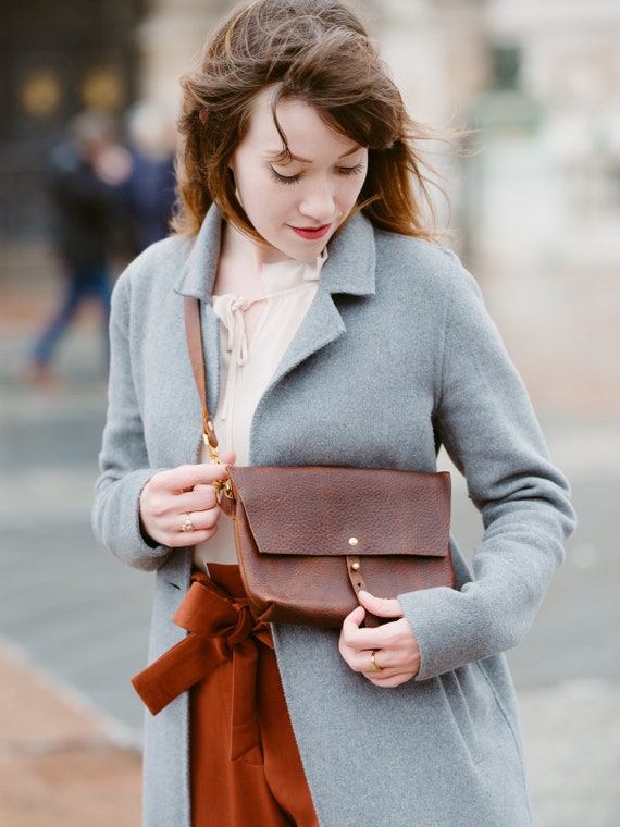 extra large leather fanny pack