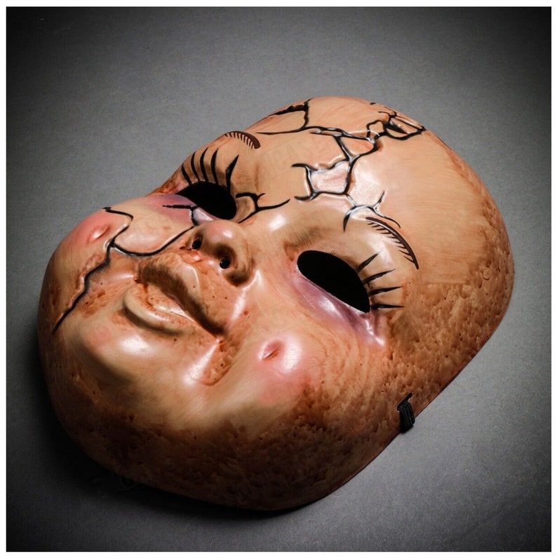 Scary Creepy Halloween Mask Masquerade Horror Baby Ghost Doll Etsy