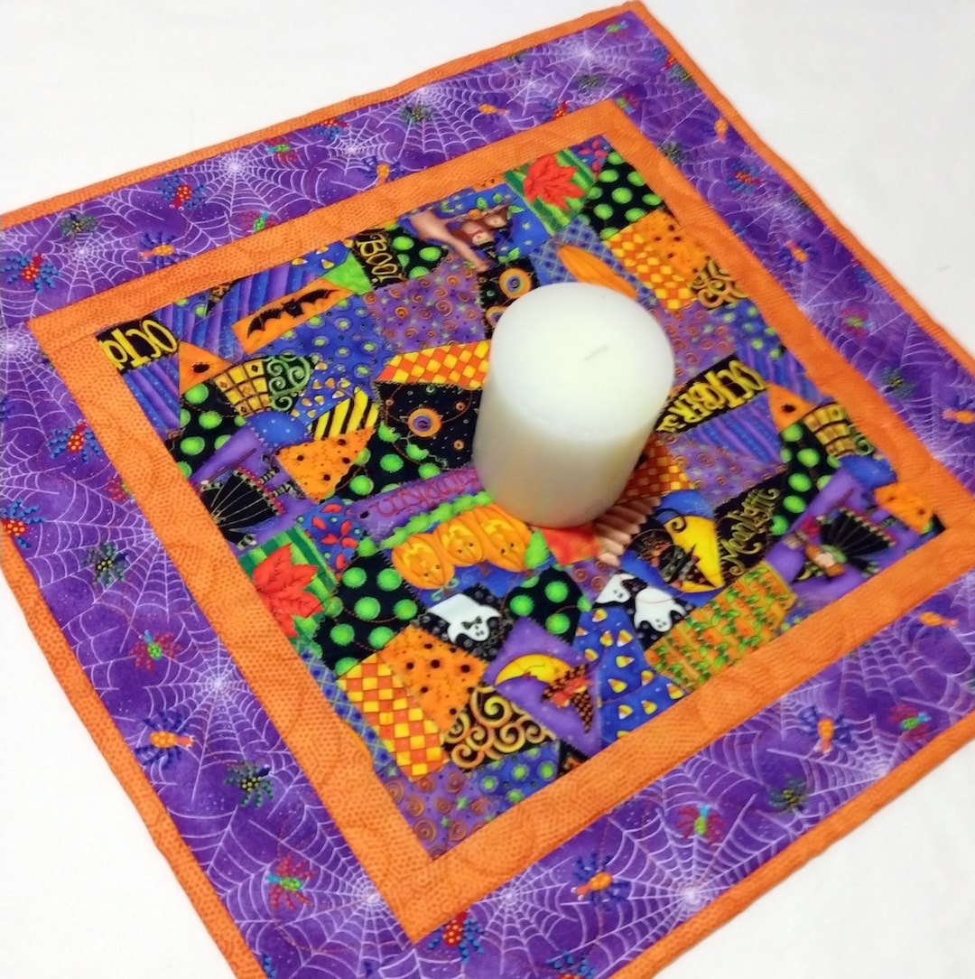 Halloween Table Topper Wall Hanging Bright Halloween Decor Etsy