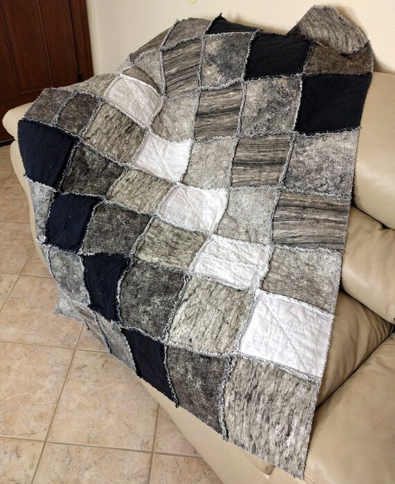 flannel large rag quilt
