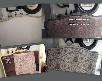 SUR COMMANDE : tete de lit 140 CM tissu aux choix