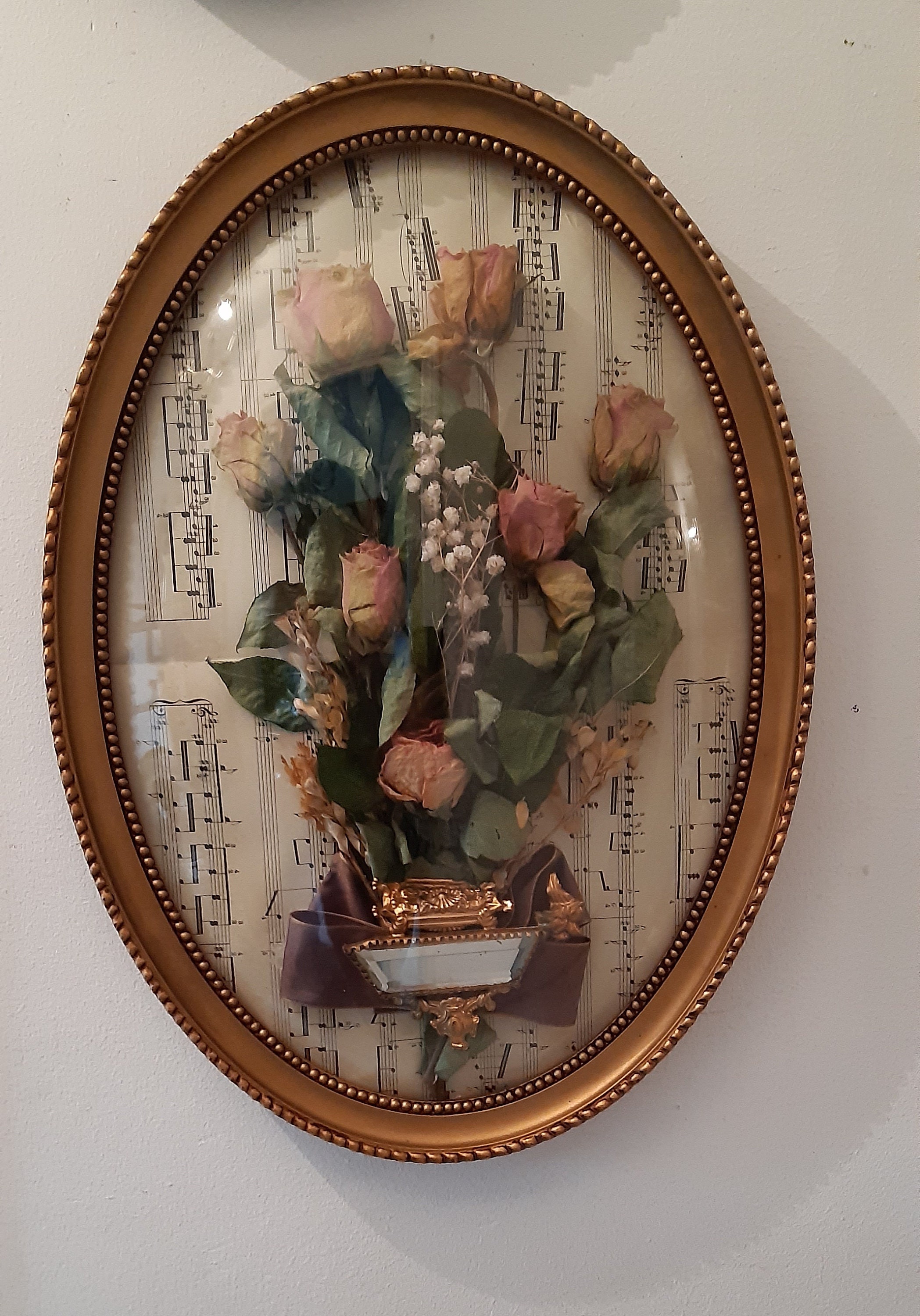 Cadre Fleurs Sechees Cabinet de Curiosités