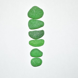 Genuine Green Sea Glass 20-28 mm Frosted Real Beach Glass Big Authentic Thick Sea Glass Undrilled Jewelry Making Sea Glass Craft Supplies