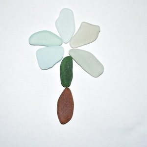 Real Sea Glass Large Genuine Beach Glass Authentic Craft Sea Glass Jewelry Making Sea Glass Dark Green Seafoam Blue White Brown