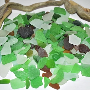 Genuine Sea Glass For Craft Sea Glass For Mosaics Bulk Sea Glass For Jewelry Making & Crafts Beach Glass Bulk 0.48&quot; to 1&quot; Lot 50-300 Pcs