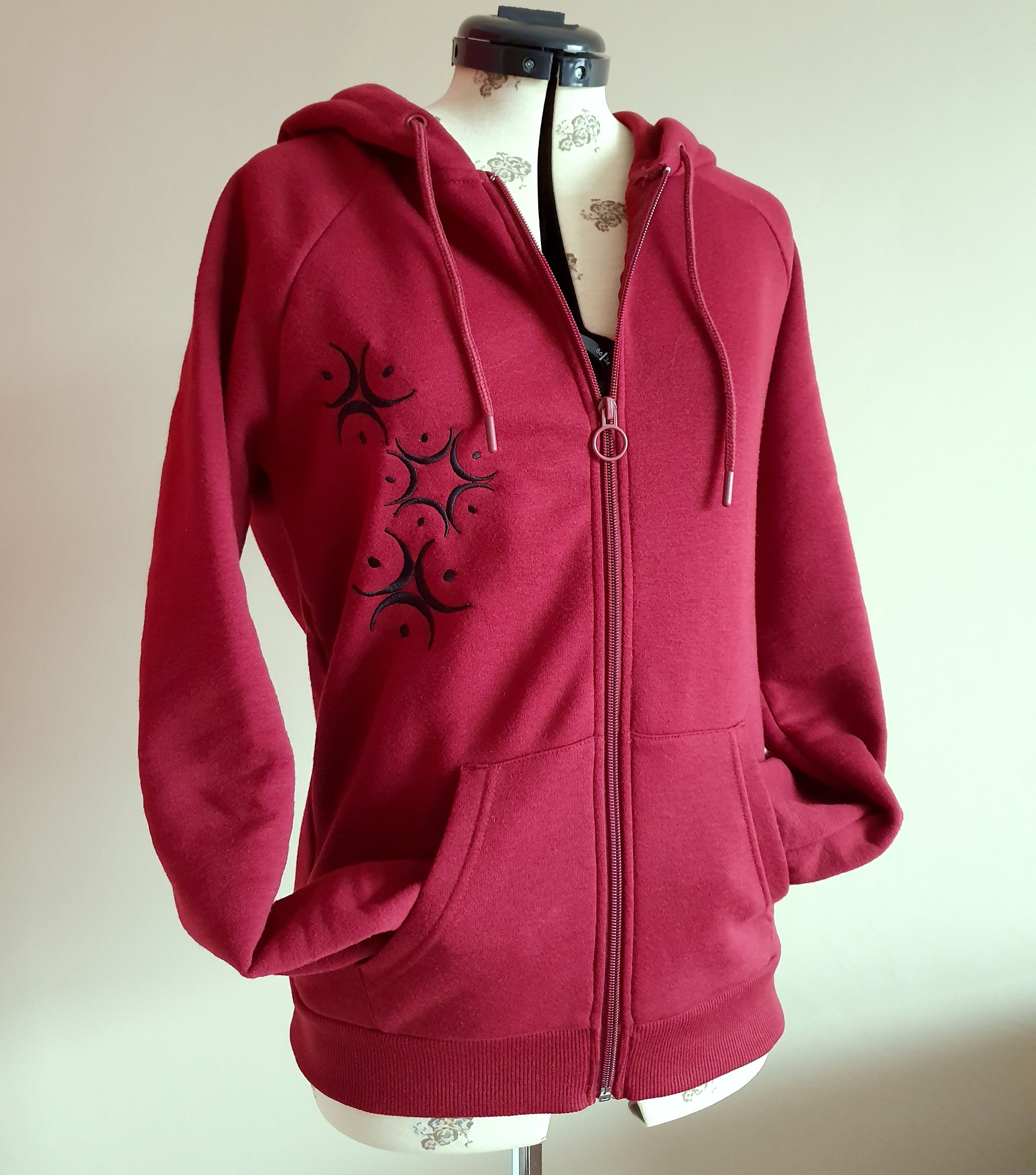 dark red hoodie women's