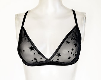 Witchy Style Tulle & Stars Bralette