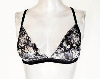 Floral Velvet Bralette