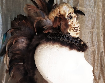 MOHAWK SKULL HEADPIECE