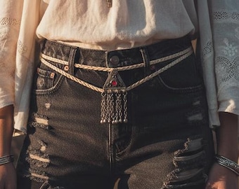Boho Chic Vegan Leather Belt & Harness