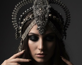 Afgan Tribal Statement Headpiece