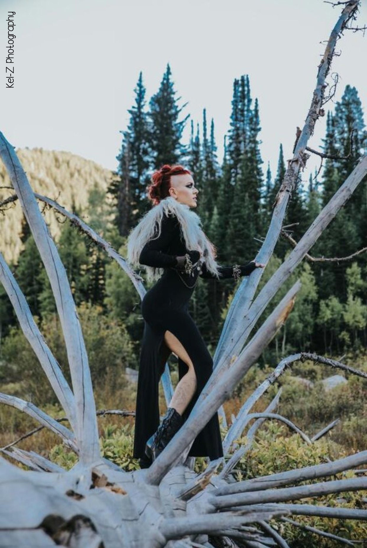 Viking dress -  witchy dress, pagan clothing, witch black dress