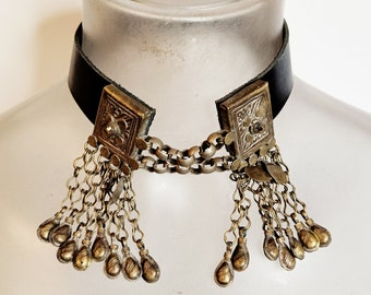 Ethnic Elegance Leather Choker