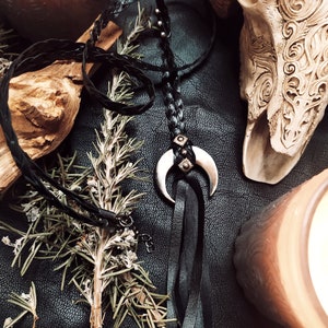LUNA NECKLACE - White - Witch Amulet - Etsy