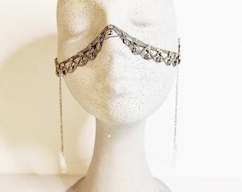 Antique Rhinestone Face Jewelry