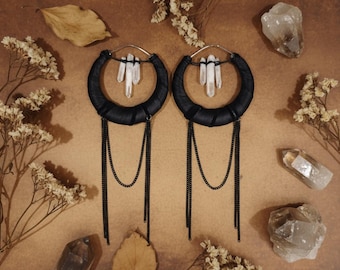 CLEAR QUARTZ HOOPS
