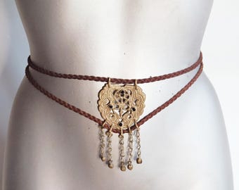 Boho Belt with Intricate Antique Kuchi