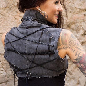 Post apocalyptic vest - gothic tribal fusion pagan clothing