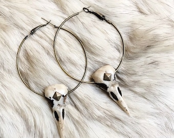 RAVEN MINI HOOPS - Bone -