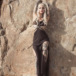 Tribal fusion top post apocalyptic clothing steampunk clothing woman burning man costume image 2